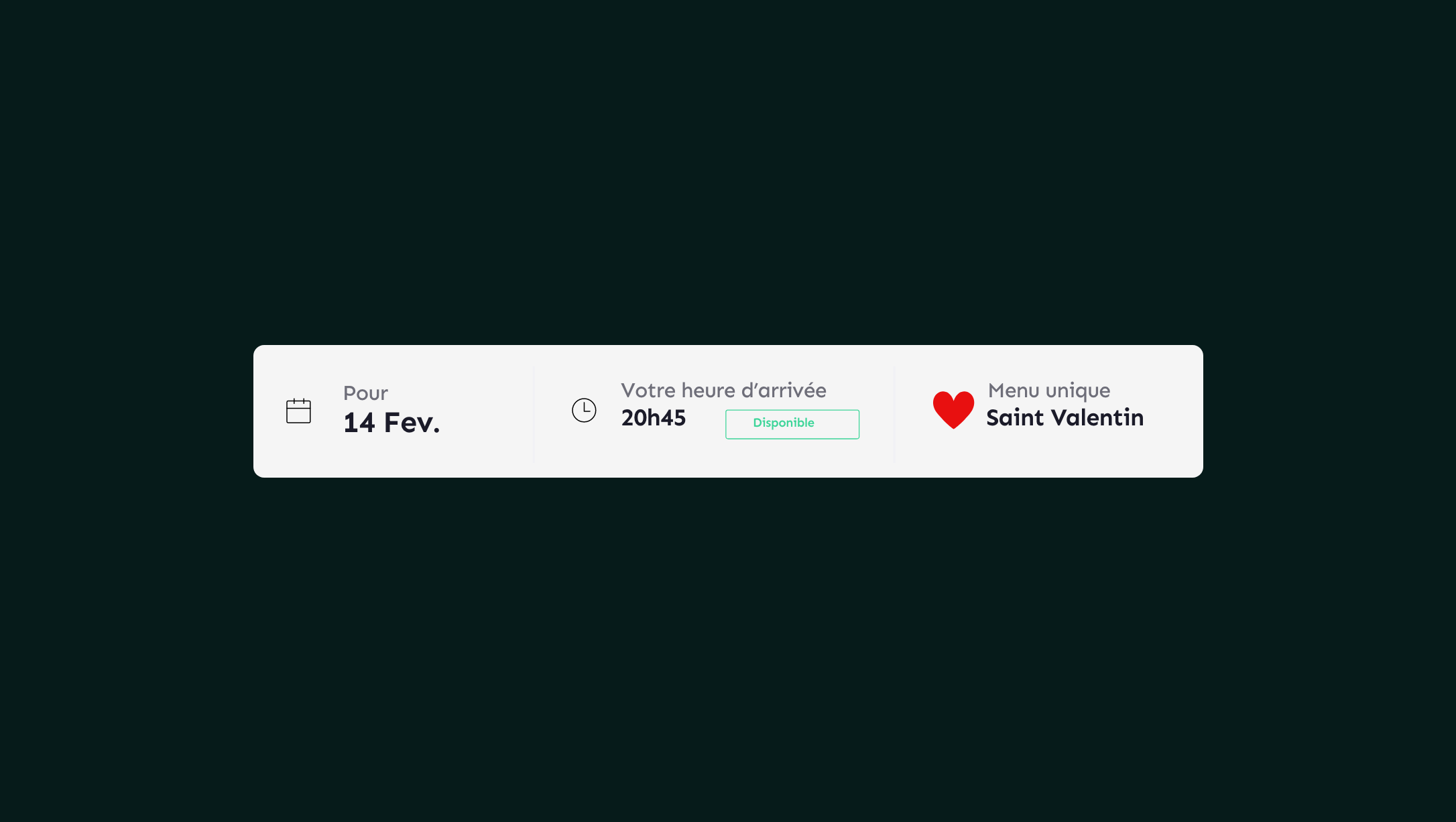 Services spéciaux dans Omany : créneaux et menus dédiés pour la Saint-Valentin, Noël…